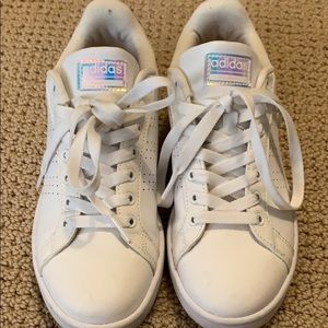 White adidas tennis shoes
